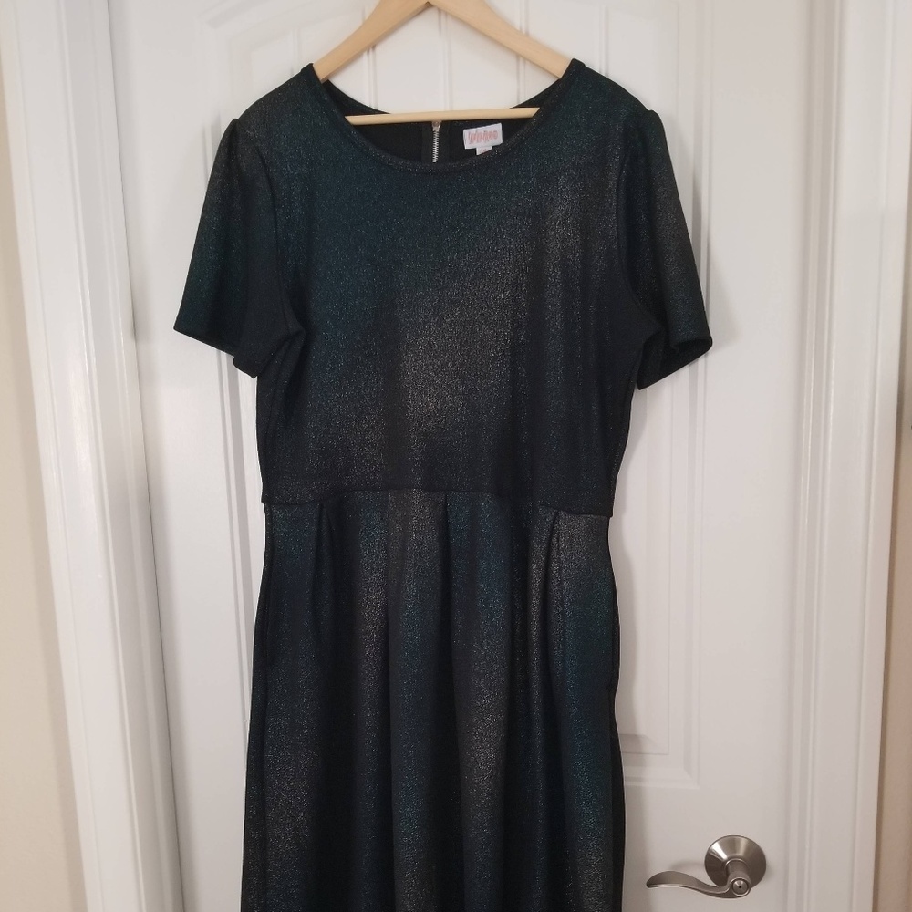3XL Elegant Amelia - Lularoe - Teal & Silver